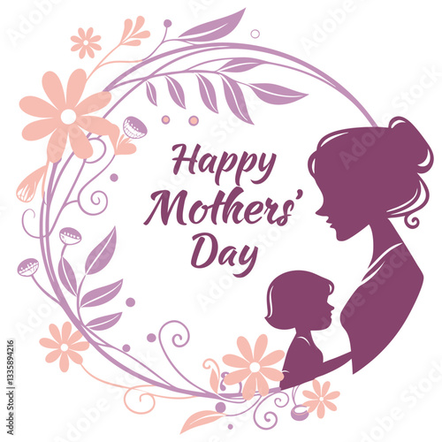 Creative Happy Mother's Day Icon Design