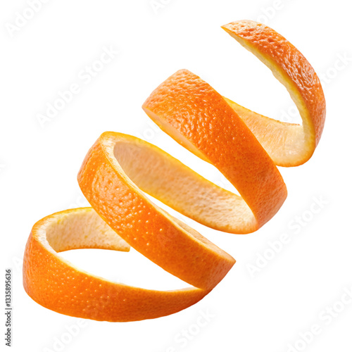 orange peel isolated on white