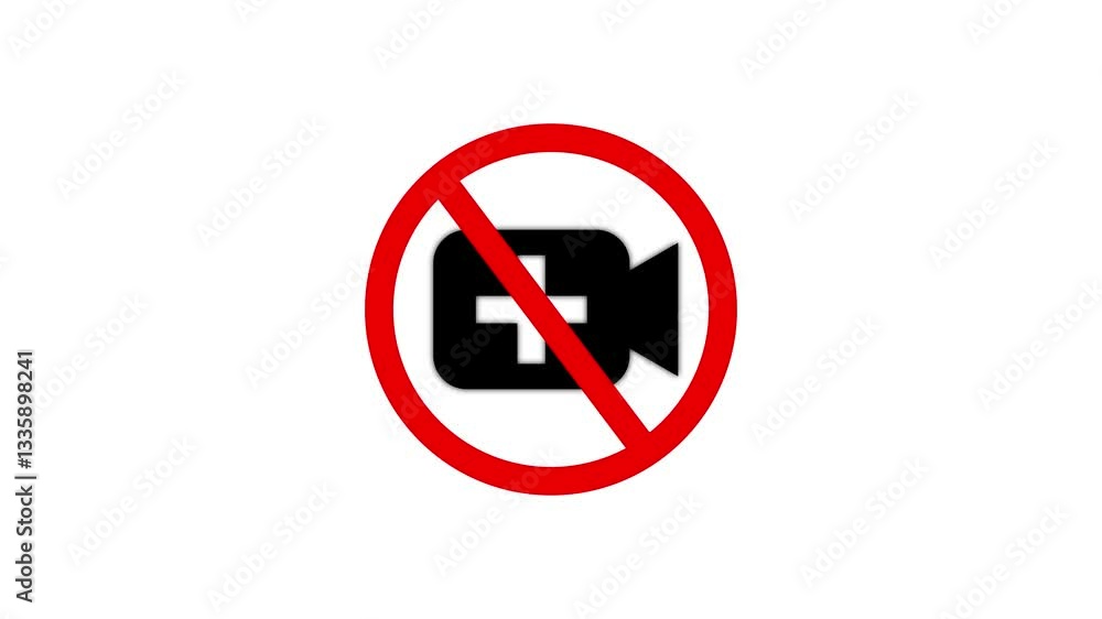 no camera allowed sign on black background. no camera allowed sign on black background.