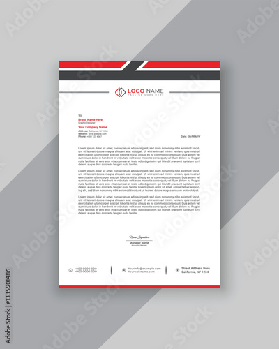 Modern letterhead design template