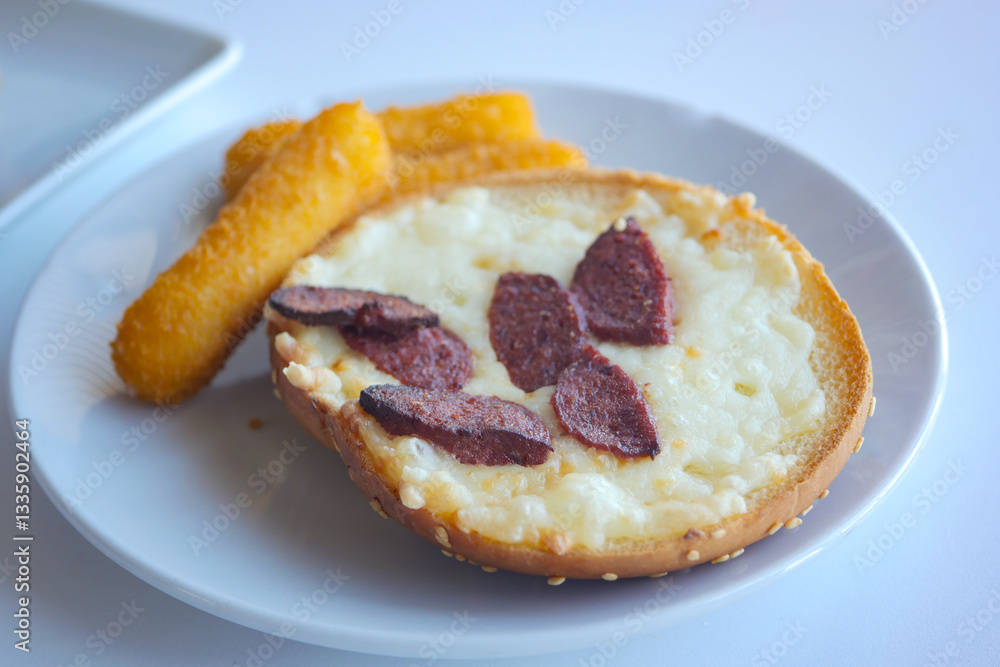 Delicious sandwich with savory toppings and crispy sides served hot Delicious sandwich with savory toppings and crispy sides served hot