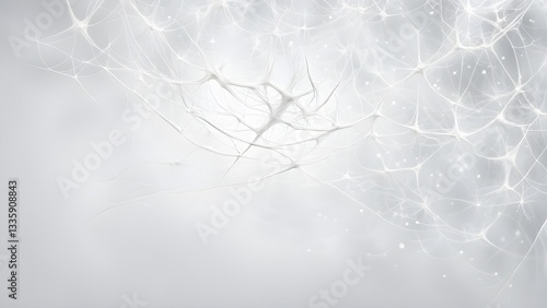 Obraz na płótnie Abstract image depicting a complex neural network white lines a light gray background. w salonie