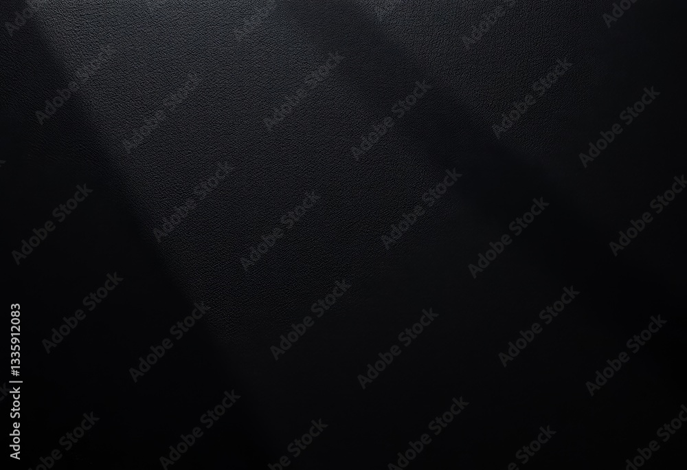 Deep black textured surface with shadowy corners, ideal for product display, black background, contrast