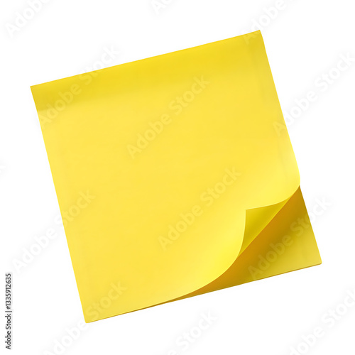 yellow sticky note isolated