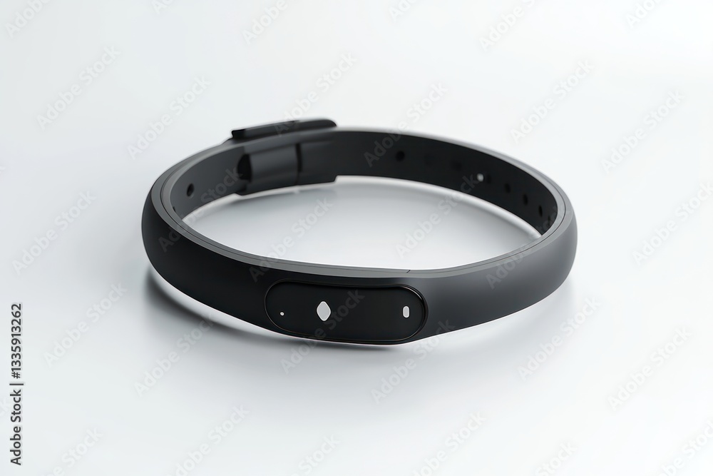 Dark Monitor on Smooth White Surface Sleek Fitness Gadget Modern Technology Minimalist Design Studio Shot Elegant Style Wearable Device Dark Monitor on Smooth White Surface Sleek Fitness Gadget Modern Technology Minimalist Design Studio Shot Elegant Style Wearable Device