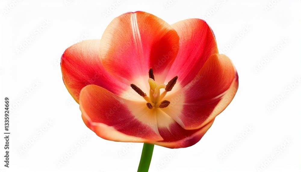 Naklejka premium tulip flower on isolated background with clipping path closeup for design transparent background
