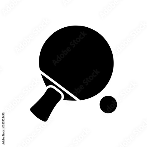 Table tennis silhouette icon for sports