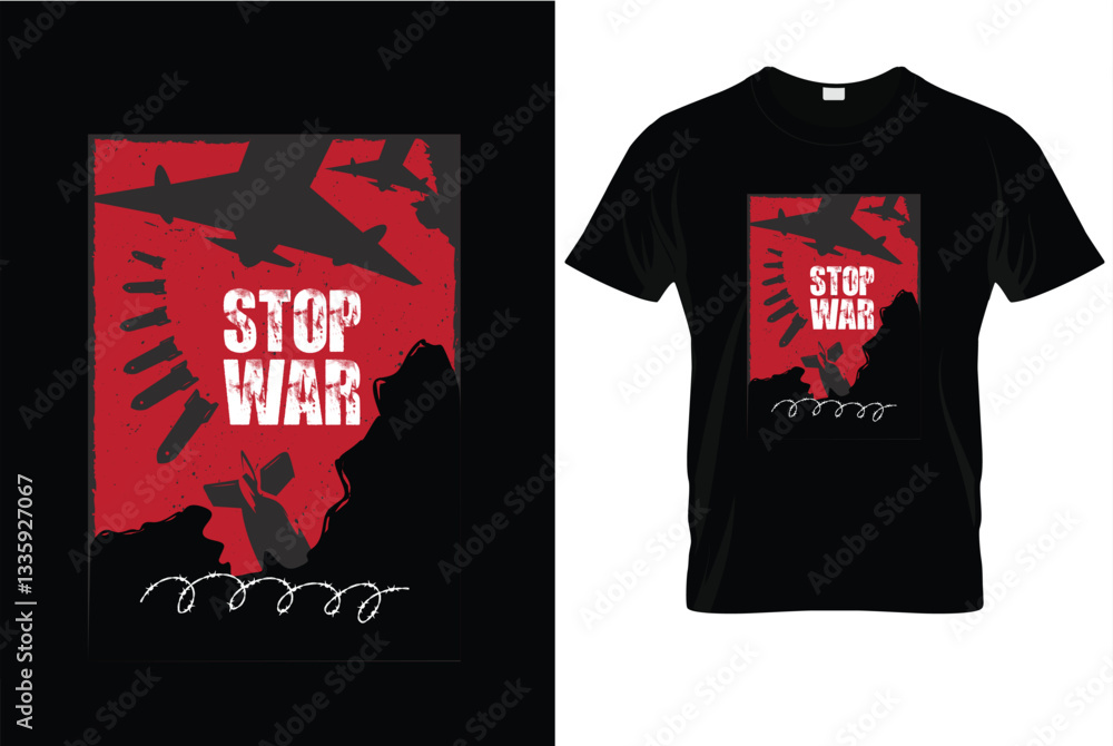 Fototapeta premium Stop War T-Shirt