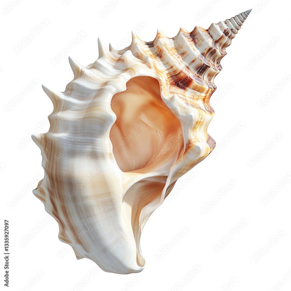 seashell isolated on white or transparent background seashell isolated on white or transparent background