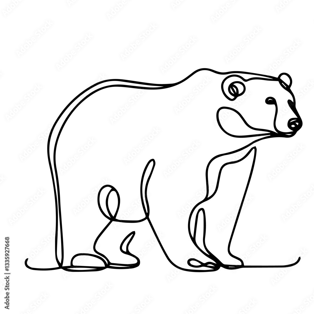 vector illustration of a bear vector illustration of a bear