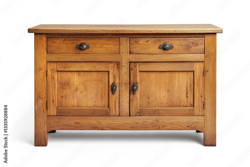 Solid wood two-door two-drawer cabinet Solid wood two-door two-drawer cabinet