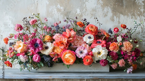 Vibrant flower arrangement indoor floral design home decor artistic setting close-up beauty