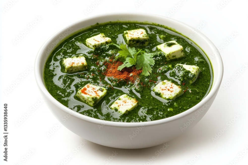 Exquisite Palak Paneer Delight Creamy Spinach and Cheese Dish Culinary Portrait Indian Cuisine Style Exquisite Palak Paneer Delight Creamy Spinach and Cheese Dish Culinary Portrait Indian Cuisine Style
