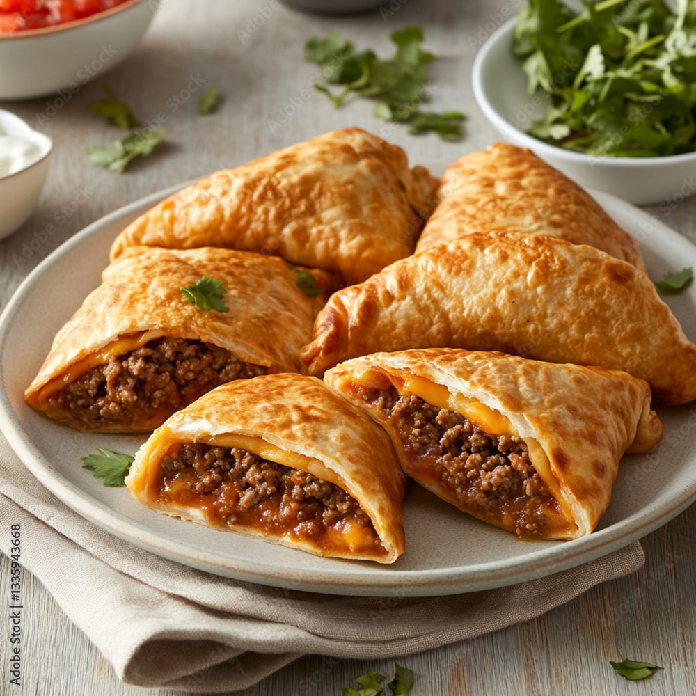 Taco-Stuffed Cheesy Pockets are a flavorful delight. The blend of seasoned beef, creamy cheese, and salsa wrapped in tortillas creates a delicious and satisfying dish. Taco-Stuffed Cheesy Pockets are a flavorful delight. The blend of seasoned beef, creamy cheese, and salsa wrapped in tortillas creates a delicious and satisfying dish.