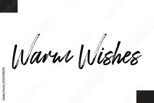 Stylish Cursive Typography Christmas Text  Warm Wishes