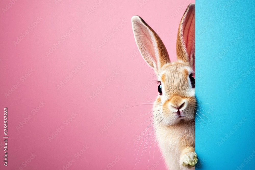 Obraz premium Cute Little Rabbit Symbolizing Easter Cheer