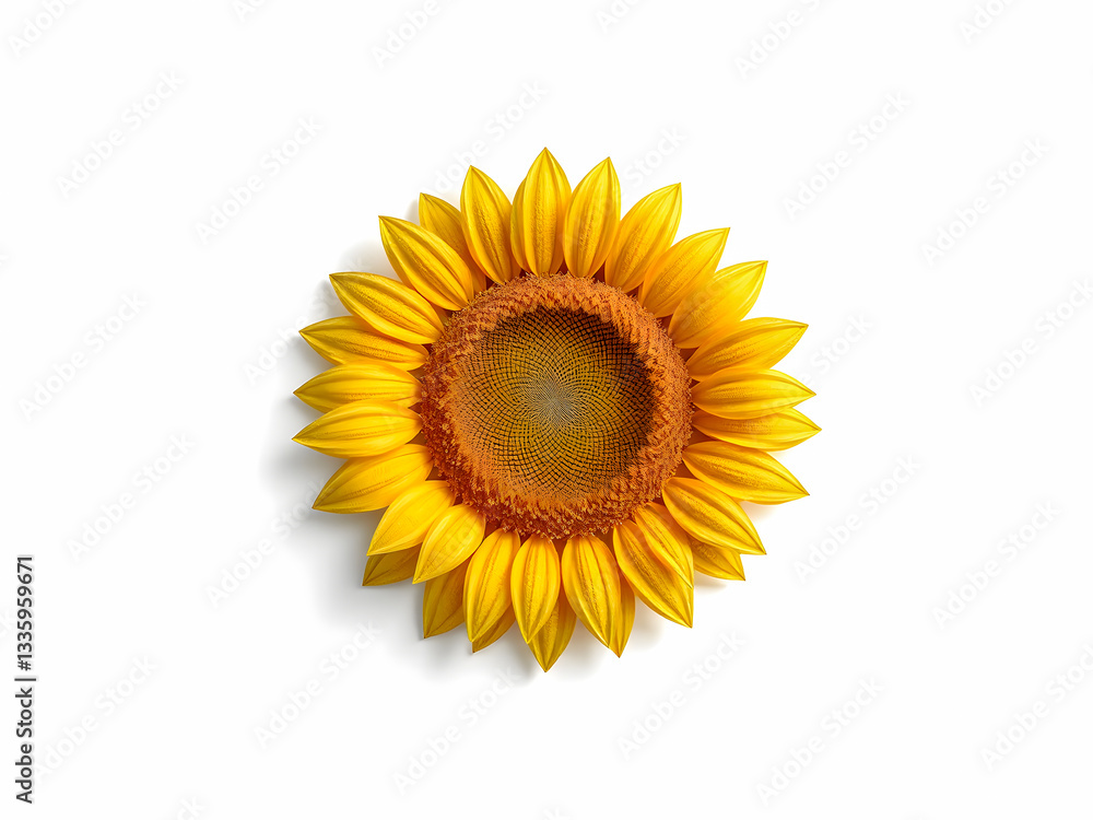 Fototapeta premium Sunflower isolated on white background.