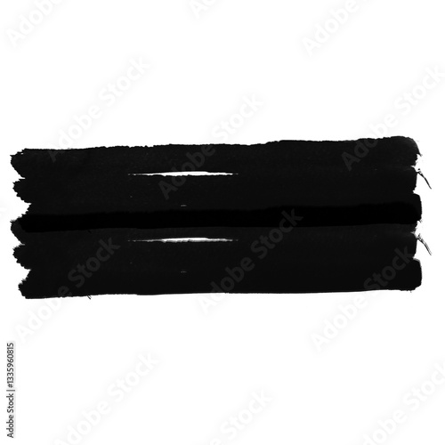 A Simple Black Horizontal Rectangle on White Background Image