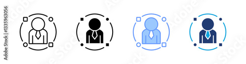 Adaptability Multi Style Icon Set Vector 