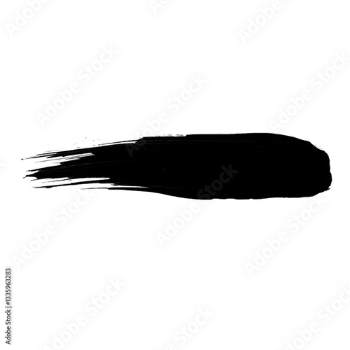 A simple black horizontal rectangle on a white background a minimalist graphic design element