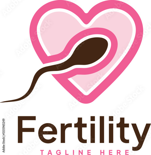 Fertility abstract vector logo illustration, concept for pregnancy clinic template logo.