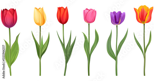 Wallpaper Mural set of tulips Torontodigital.ca