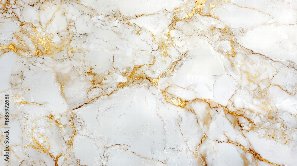 Obraz premium Golden Veins in Marble: Exquisite natural stone, showcasing a symphony of gold and white hues, offering a touch of timeless elegance and luxury.