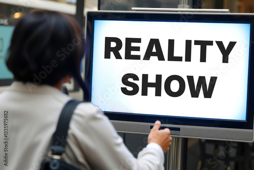 Wallpaper Mural Reality Show word text on tv screen Torontodigital.ca