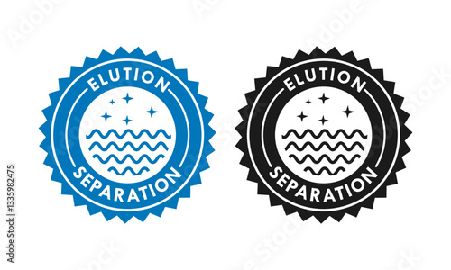 Elution separation design logo template illustration