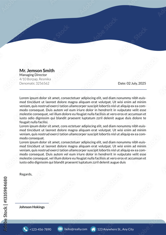 Customizable Letterhead Template for Official Documents Customizable Letterhead Template for Official Documents
