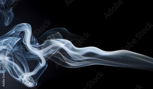 Wallpaper Mural Fog or Abstract smoke set isolated on black background. Royalty high-quality free best stock image of white cloudiness, mist or smog on dark background Torontodigital.ca