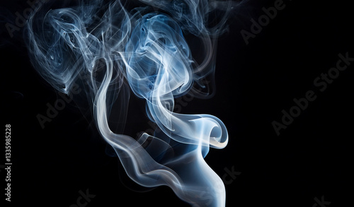 Wallpaper Mural Fog or Abstract smoke set isolated on black background. Royalty high-quality free best stock image of white cloudiness, mist or smog on dark background Torontodigital.ca