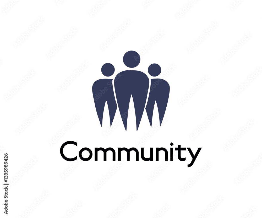 Community Logo Design People Unity Teamwork Collaboration Group