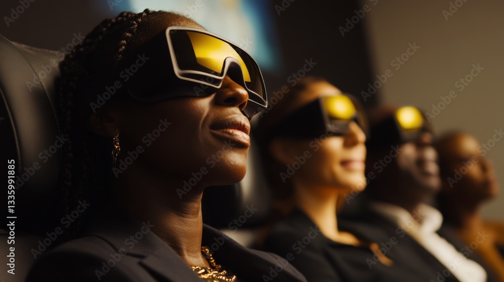 Group of People Enjoying Virtual Reality Experience in Modern Theater