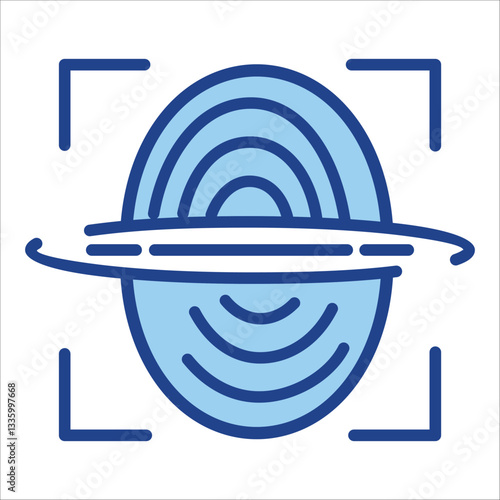 Fingerprint Icon Single Vector Collection 