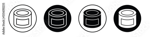 Canned food vectors icons graphics pack