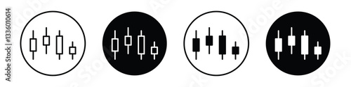 Chart candlestick vectors icons graphics pack