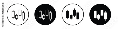 Chart candlestick vectors icons graphics pack