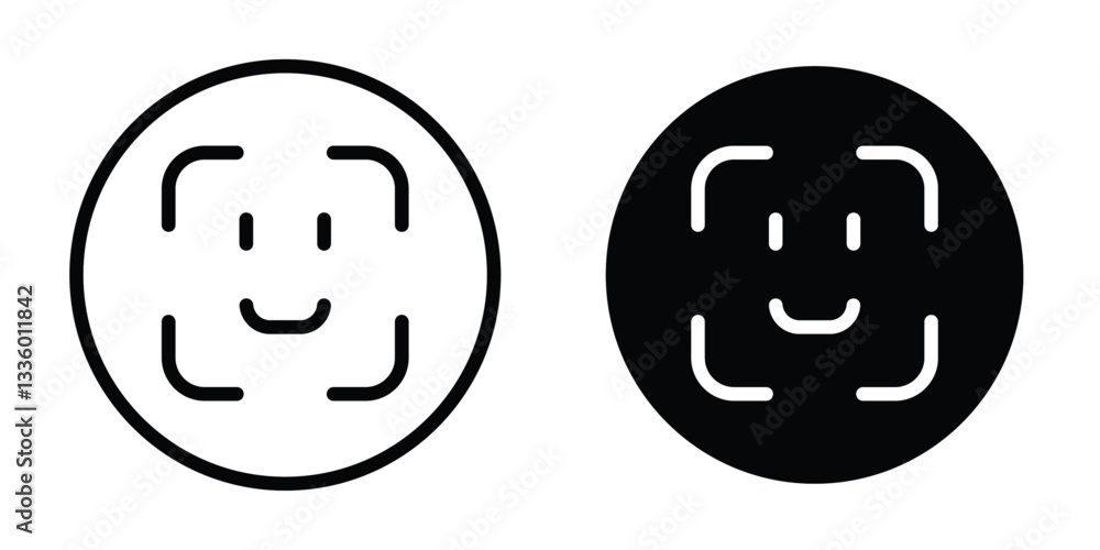 Face id vectors icons graphics pack Face id vectors icons graphics pack