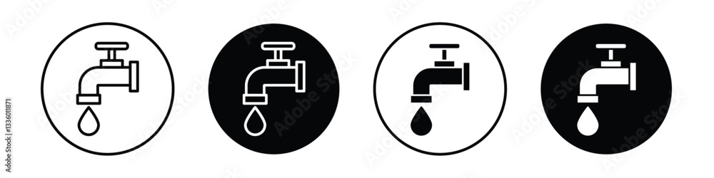 Faucet drip vectors icons graphics pack Faucet drip vectors icons graphics pack