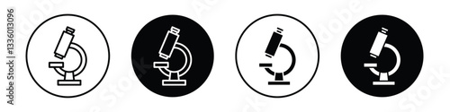 Microscope vectors icons graphics pack