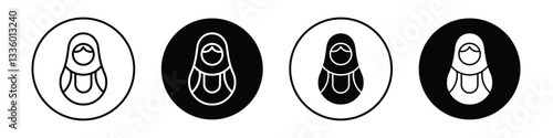 Nesting dolls vectors icons graphics pack