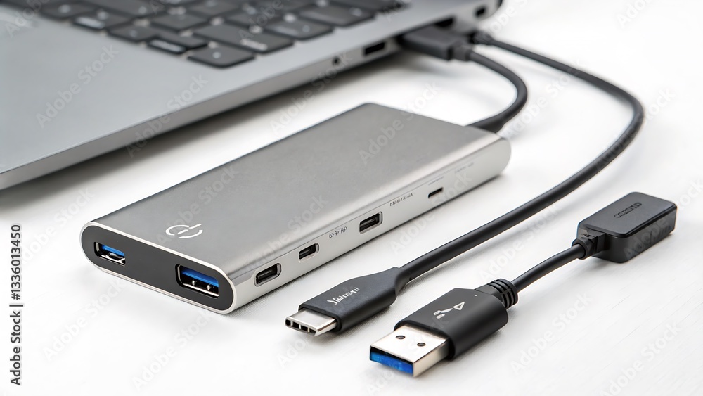 External SSD Drive with a USB-C Cable, Isolated on a White Background, High-Resolution Tech Product Shot capturing high-speed storage technology and minimalist product design. External SSD Drive with a USB-C Cable, Isolated on a White Background, High-Resolution Tech Product Shot capturing high-speed storage technology and minimalist product design.