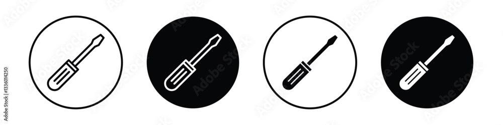 Screwdriver vectors icons graphics pack Screwdriver vectors icons graphics pack