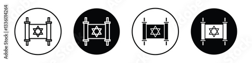 Scroll Torah vectors icons graphics pack