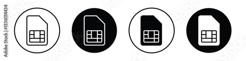 Sim card vectors icons graphics pack