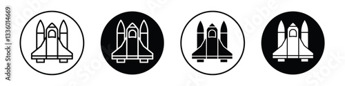 Space shuttle vectors icons graphics pack