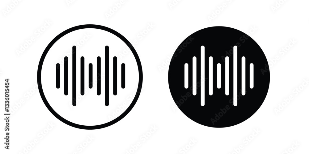 Waveform vectors icons graphics pack Waveform vectors icons graphics pack