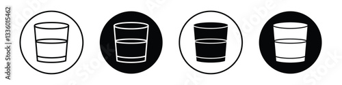 Whiskey Glass vectors icons graphics pack
