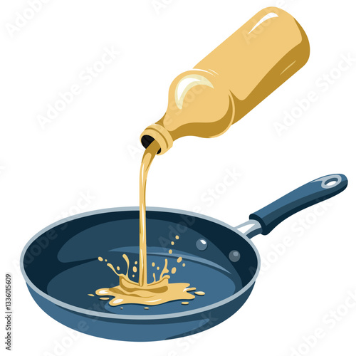Frying Pan with Melting Butter Essential Cooking Utensil